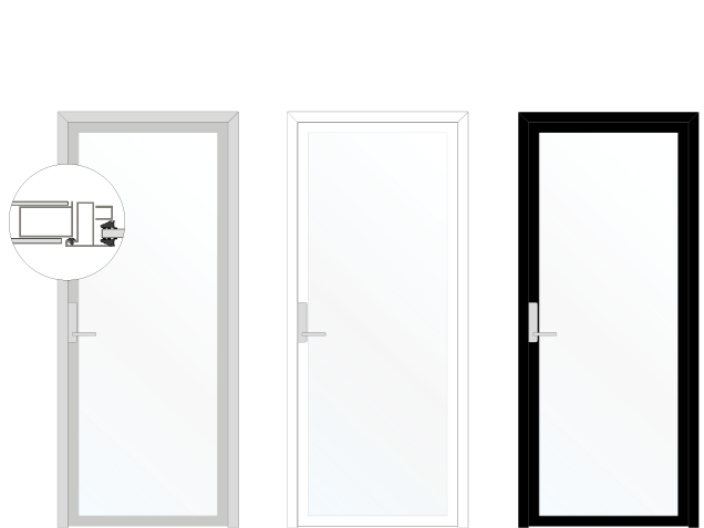 GD 02 glasdøre med to lag glas | Triplan